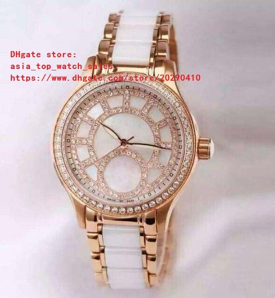 2818 version 35mm diamond dial mechanical automatic watch ceramic bracelet women watch, Slivery;brown
2818 version 35mm diamond dial mechanical automatic watch ceramic bracelet women watch, Slivery;brown