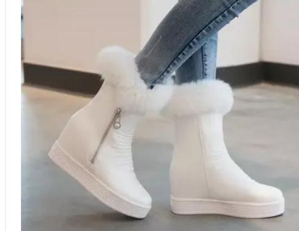 send 2018 women's middle barrel boots thickening winter anti slip thick bottom, Black
send 2018 women's middle barrel boots thickening winter anti slip thick bottom, Black