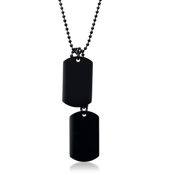 Black Stainless Steel Double Dog Tag Necklace for Men High Polished Pendant ID Men Jewelry 24" Chain Necklace 3 Colors
Black Stainless Steel Double Dog Tag Necklace for Men High Polished Pendant ID Men Jewelry 24" Chain Necklace 3 Colors