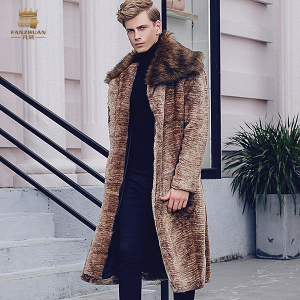 fanzhuan new 2017 fashion male men's slim warm coat winter fur thickening pu leather velvet 710130 big fur collar, Black
fanzhuan new 2017 fashion male men's slim warm coat winter fur thickening pu leather velvet 710130 big fur collar, Black