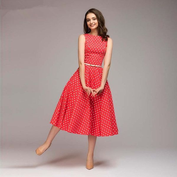 новый vintage dress лето новый без рукавов o-шейка vestidos женщины элегантный тонкий точечный печати середины половины повседневная платье, Black;gray
новый vintage dress лето новый без рукавов o-шейка vestidos женщины элегантный тонкий точечный печати середины половины повседневная платье, Black;gray