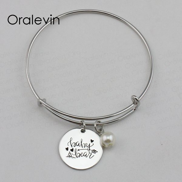 baby bear inspirational hand stamped engraved custom pendant expandable wire bangle bracelet fashion jewelry,10pcs/lot, #ln2242b, Black
baby bear inspirational hand stamped engraved custom pendant expandable wire bangle bracelet fashion jewelry,10pcs/lot, #ln2242b, Black
