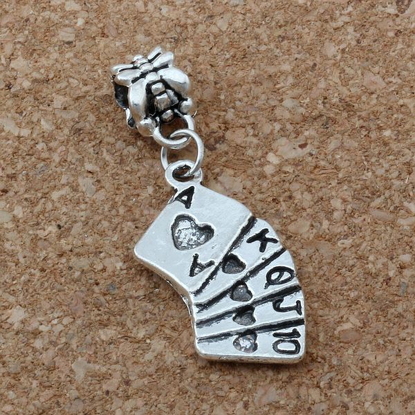 mic .100pcs/lot 13x 37mm antiqued silver alloy playing cards charm big hole bead fit european charm bracelet jewelry a-164a, Bronze;silver
mic .100pcs/lot 13x 37mm antiqued silver alloy playing cards charm big hole bead fit european charm bracelet jewelry a-164a, Bronze;silver