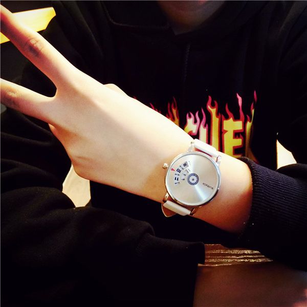 new students creative personality korean simple decorative pu leather watches women's fashion diamond bracelet watches, Slivery;brown
new students creative personality korean simple decorative pu leather watches women's fashion diamond bracelet watches, Slivery;brown