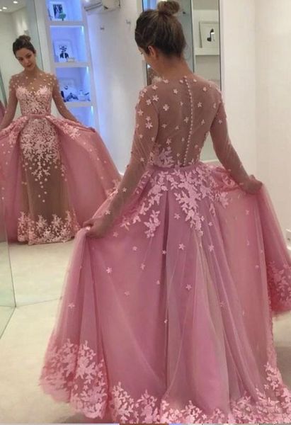 see though body dresses evening wear with long sleeve hand made flowers lace detachable train prom dress party pageant dress gowns, Black;red
see though body dresses evening wear with long sleeve hand made flowers lace detachable train prom dress party pageant dress gowns, Black;red