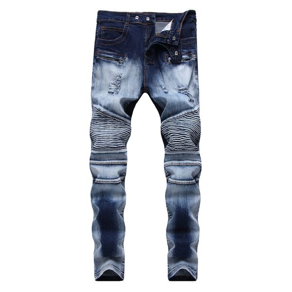 aolamegs men jeans pants solid pleated slim motorcycle pants full length trousers summer splicing light button denim straight ti, Blue
aolamegs men jeans pants solid pleated slim motorcycle pants full length trousers summer splicing light button denim straight ti, Blue