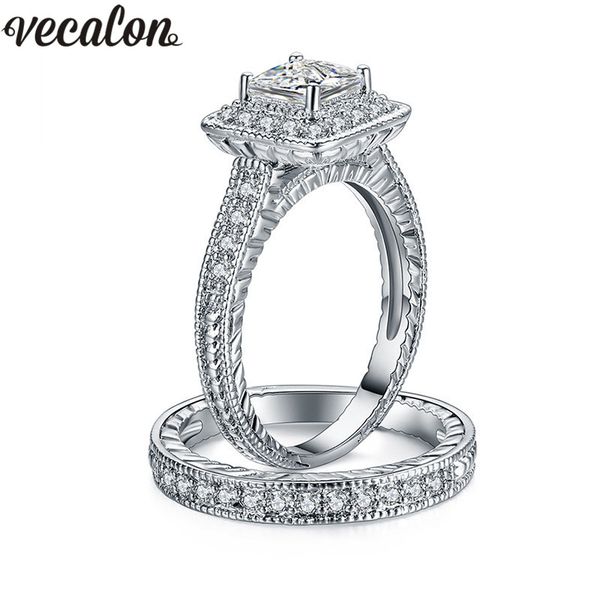 vecalon vintage female ring set 1ct 5a zircon cz wedding rings for women 10kt white gold filled engagement band gift, Slivery;golden
vecalon vintage female ring set 1ct 5a zircon cz wedding rings for women 10kt white gold filled engagement band gift, Slivery;golden