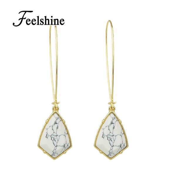 whole salefeelshine ethnic style earrings jewelry gold-color with white marble stone geometric shape hanging earrings for women, Golden;silver
whole salefeelshine ethnic style earrings jewelry gold-color with white marble stone geometric shape hanging earrings for women, Golden;silver