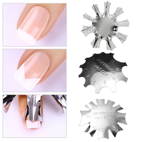 nail stencil cutter trimmer clipper manicure tool 1pc stainless steel plate french plastic nail model easy french smile, Black
nail stencil cutter trimmer clipper manicure tool 1pc stainless steel plate french plastic nail model easy french smile, Black