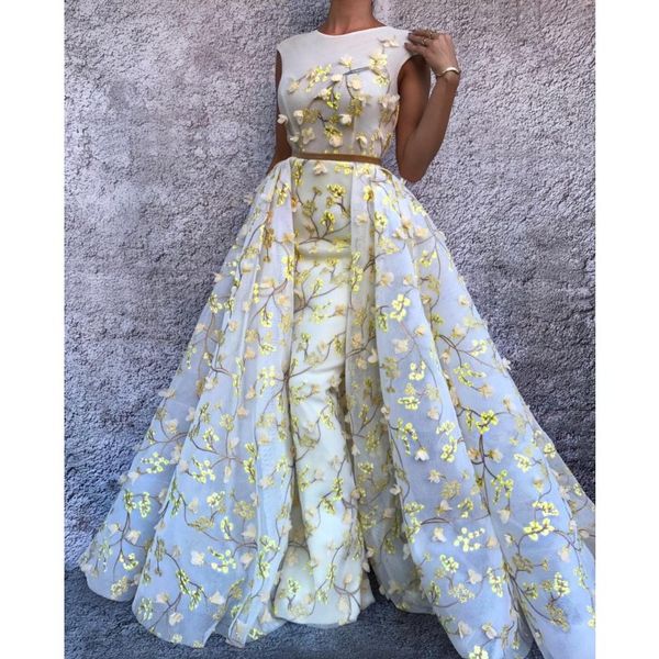 fabulous floral mermaid prom dress with overskirt jewel neck sleeveless petals applique tulle evening gowns charming celebrity party dresses, Black
fabulous floral mermaid prom dress with overskirt jewel neck sleeveless petals applique tulle evening gowns charming celebrity party dresses, Black