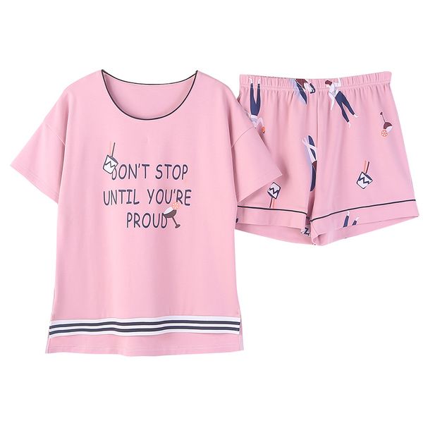 women pajamas sets summer short sleeve thin cartoon print cute sleepwear girl pijamas mujer leisure nightgown, Blue;gray
women pajamas sets summer short sleeve thin cartoon print cute sleepwear girl pijamas mujer leisure nightgown, Blue;gray