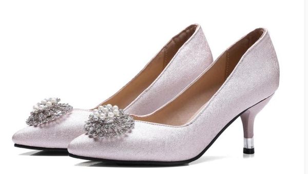 send 2018 spring new style high heel pointed end fine heel shallow mouth water drill women's single shoes, Black
send 2018 spring new style high heel pointed end fine heel shallow mouth water drill women's single shoes, Black