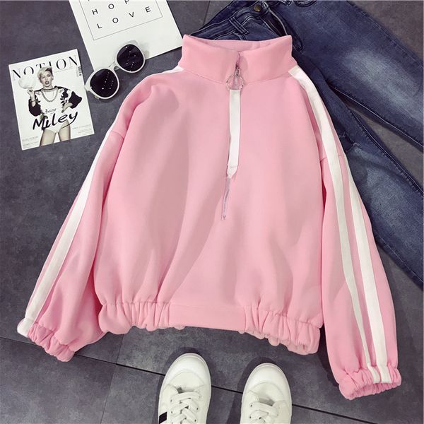cutey pink zipper ribbon sweatshirts women 2018 high-neck outerwear clothes loose female casual student coat warm girl's xxl h, Black
cutey pink zipper ribbon sweatshirts women 2018 high-neck outerwear clothes loose female casual student coat warm girl's xxl h, Black