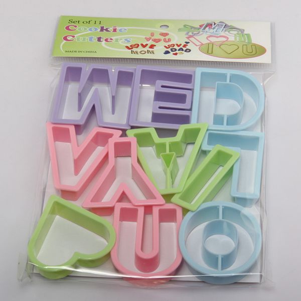 wholesale-11pcs/set i love you letter shape cookie mold eco-friendly plastic cake mould baking tools
wholesale-11pcs/set i love you letter shape cookie mold eco-friendly plastic cake mould baking tools