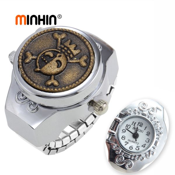 quartz finger ring watch for men punk steel elastic band wristwatches women analog creative skull clamshell watches, Slivery;brown
quartz finger ring watch for men punk steel elastic band wristwatches women analog creative skull clamshell watches, Slivery;brown