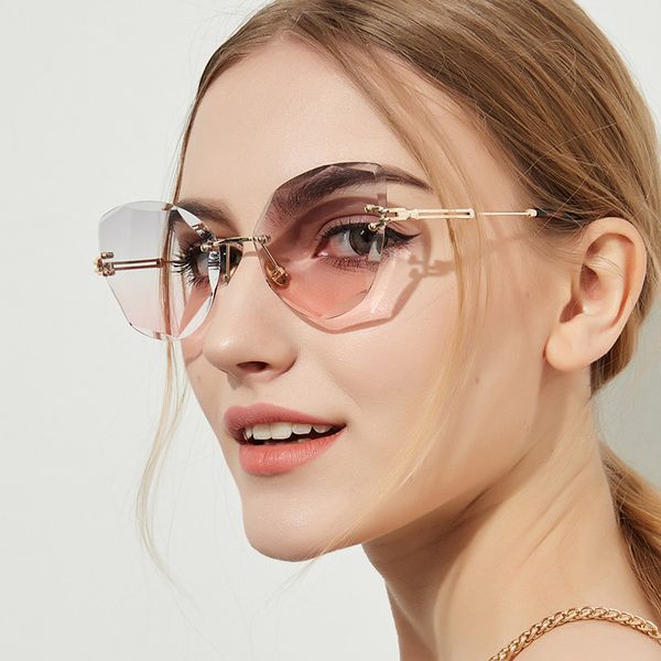 runbird rimless clear sunglasses women cat eye pink brown green blue cat eye shades for women 2018 classic 5276r, White;black
runbird rimless clear sunglasses women cat eye pink brown green blue cat eye shades for women 2018 classic 5276r, White;black