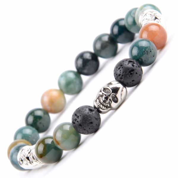 natural stone bracelet india agates beaded skull skeleton charm bracelets for women handmade jewelry dropship pulseira feminina, Black
natural stone bracelet india agates beaded skull skeleton charm bracelets for women handmade jewelry dropship pulseira feminina, Black