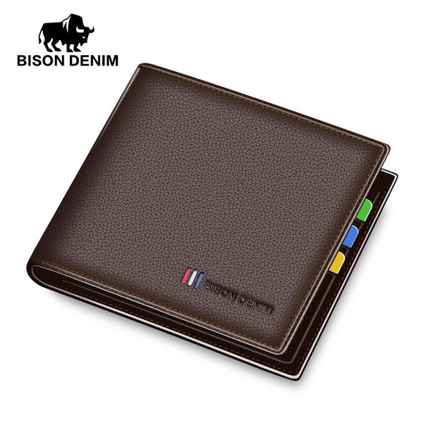 BISON DENIM luxury genuine leather men wallet slim business male bifold wallet brand card holder purse
BISON DENIM luxury genuine leather men wallet slim business male bifold wallet brand card holder purse