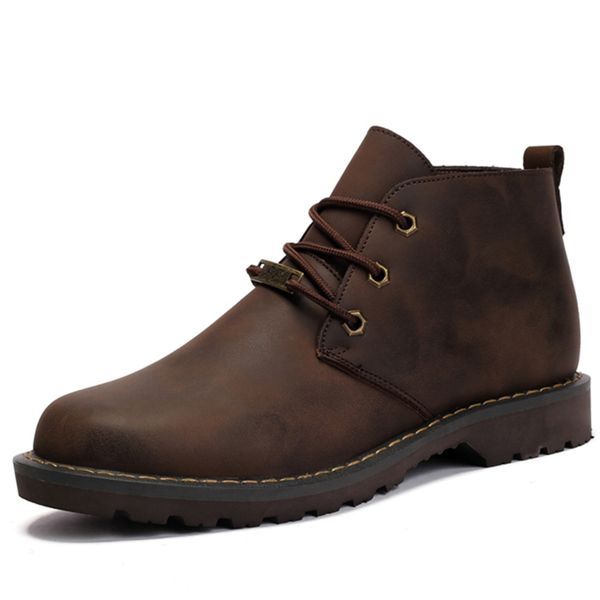 spring winter brown yellow men ankle boots men leather boots high shoes classic outdoor casual boots botas 39-45, Black
spring winter brown yellow men ankle boots men leather boots high shoes classic outdoor casual boots botas 39-45, Black