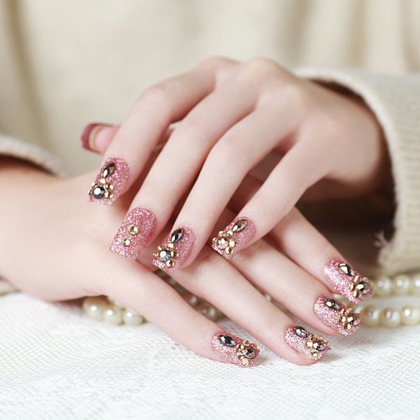 pink glitter false nails 3d rhinestone full cover art fake nails with glue artificial bridal wedding full nail tips 24pcs/set, Red;gold
pink glitter false nails 3d rhinestone full cover art fake nails with glue artificial bridal wedding full nail tips 24pcs/set, Red;gold