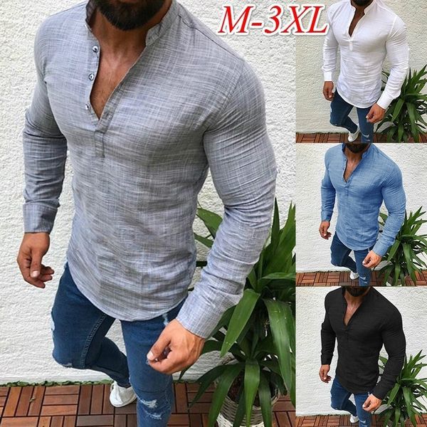 zogaa asian fashion mens pullover shirt long sleeve linen shirts collarless shirt men camisas manga comprida, White;black
zogaa asian fashion mens pullover shirt long sleeve linen shirts collarless shirt men camisas manga comprida, White;black