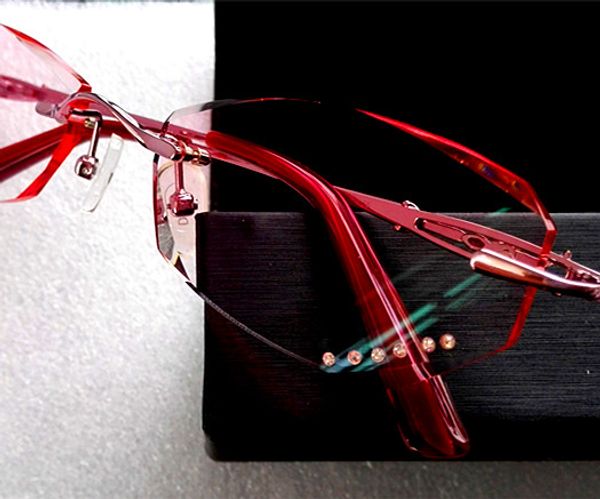 rimless glasses women pink optical lenses 1.61 aspherical hard multi coated exia optical kd-10 series, Silver
rimless glasses women pink optical lenses 1.61 aspherical hard multi coated exia optical kd-10 series, Silver