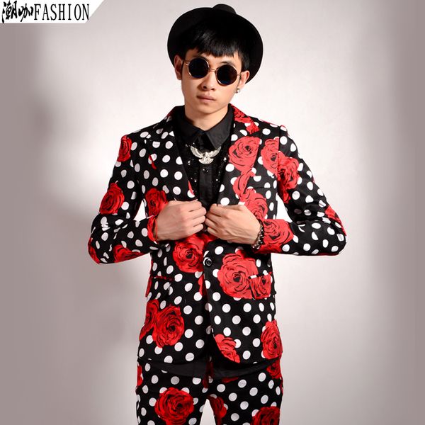 handsome wave dot flower color suit stage western and korean version of men's clothing stage performance. m-6xl, White;black
handsome wave dot flower color suit stage western and korean version of men's clothing stage performance. m-6xl, White;black