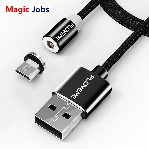 

Magic_Jobs микро USB магнитный кабель, 1м 2а LED Магнит мобильный телефон кабель для Samsung Xiaomi Huawei нейлон плетеный Microusb зарядное устройство
