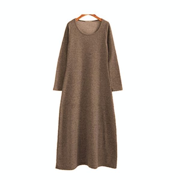 2021 thickening women winter dress, long sleeve autumn maxi dress, plus size - 4xl warm fur fleece basic dress vestidos, Black;gray
2021 thickening women winter dress, long sleeve autumn maxi dress, plus size - 4xl warm fur fleece basic dress vestidos, Black;gray