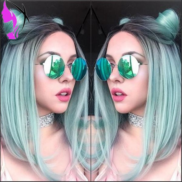 fashion glueless synthetic lace front wigs ombre green short bob straight synthetic wigs for black women heat resistant
fashion glueless synthetic lace front wigs ombre green short bob straight synthetic wigs for black women heat resistant