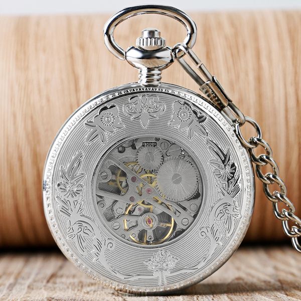 men women mechanical pocket watch mechanical hand wind pocket watch clock pendant on the chain, Slivery;golden
men women mechanical pocket watch mechanical hand wind pocket watch clock pendant on the chain, Slivery;golden