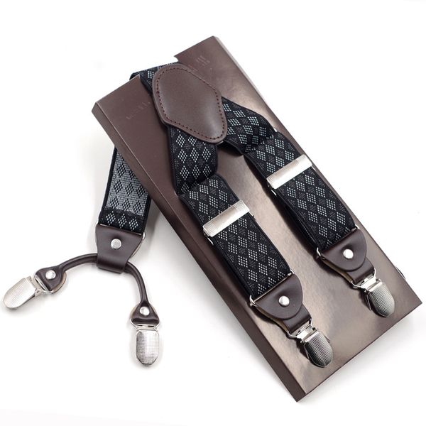 jierku suspenders man's braces new 4clips suspensorio leather trousers strap father/husband's gift tirantes hombre jk4c078, Black;white
jierku suspenders man's braces new 4clips suspensorio leather trousers strap father/husband's gift tirantes hombre jk4c078, Black;white