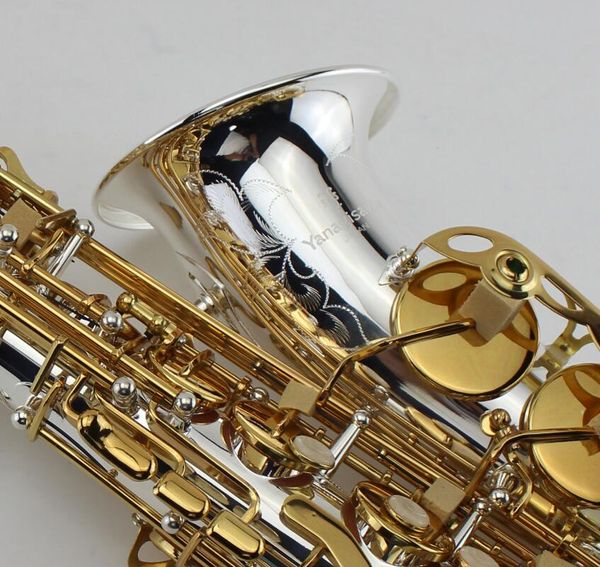 

YANAGISAWA A-992 Eb Альт-саксофон Посеребренный корпус и Позолоченный ключ Идеальный внешний вид E Flat Профессиональные музыкальные инструменты с чехлом