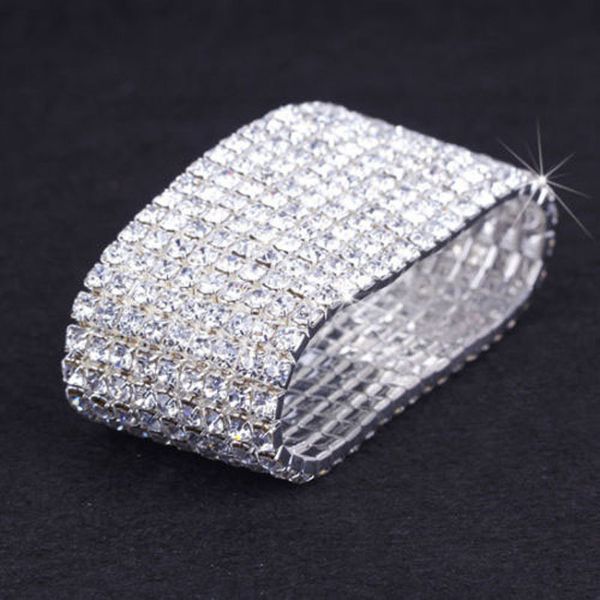 2017 direct selling real link chain round trendy women 9 row bling rhinestone stretch bangle bracelet wedding bridal wristband, Black
2017 direct selling real link chain round trendy women 9 row bling rhinestone stretch bangle bracelet wedding bridal wristband, Black