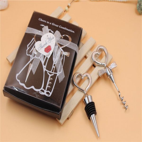 wedding favors gifts born of a couple wine opener cheers to a great combination heart shaped corkscrew and ser sets 60pcs(30pairs
wedding favors gifts born of a couple wine opener cheers to a great combination heart shaped corkscrew and ser sets 60pcs(30pairs