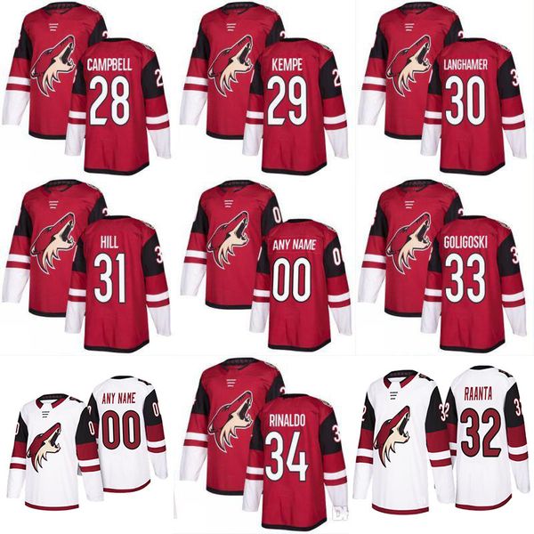 2017-2018 Season 28 Andrew Campbell 29 Mario Kempe 30 Mark Langhamer 31 Adin Hill 32 Antti Raanta Arizona Coyotes Custom Hockey Jerseys
2017-2018 Season 28 Andrew Campbell 29 Mario Kempe 30 Mark Langhamer 31 Adin Hill 32 Antti Raanta Arizona Coyotes Custom Hockey Jerseys