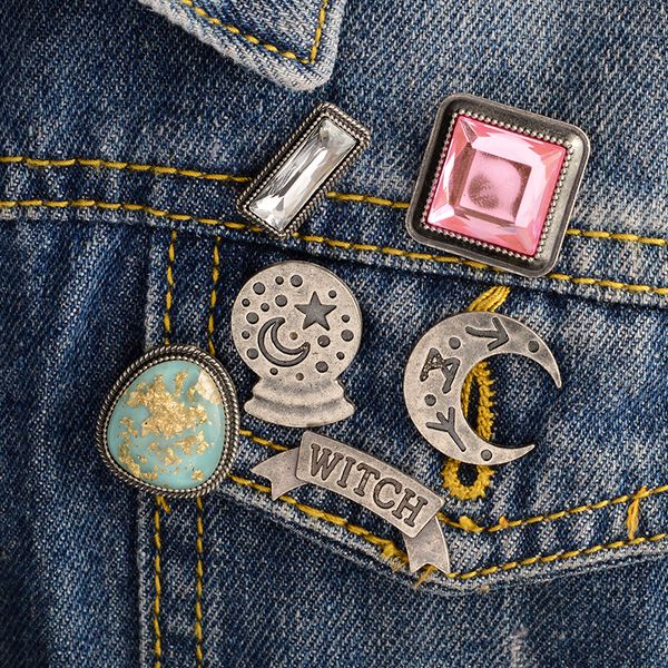 miss zoe 6pcs/set moon star map rectangle square punk enamel pins badge jewelry brooches decorated women's shirt denim jacket, Gray
miss zoe 6pcs/set moon star map rectangle square punk enamel pins badge jewelry brooches decorated women's shirt denim jacket, Gray