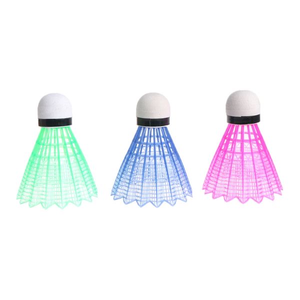 3pcs led glowing light up plastic badminton shuttlecocks colorful lighting balls w315
3pcs led glowing light up plastic badminton shuttlecocks colorful lighting balls w315