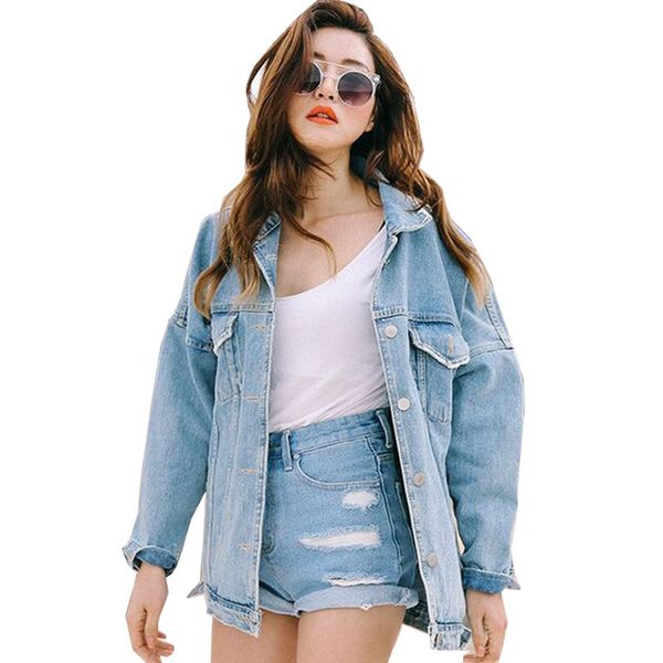 Polyester New Autumn & Winter Women Denim Jacket Harajuku Bf Wind Jean Jacket Loose Long Sleeve Female Coats Large Size Female Jacket
Polyester New Autumn & Winter Women Denim Jacket Harajuku Bf Wind Jean Jacket Loose Long Sleeve Female Coats Large Size Female Jacket