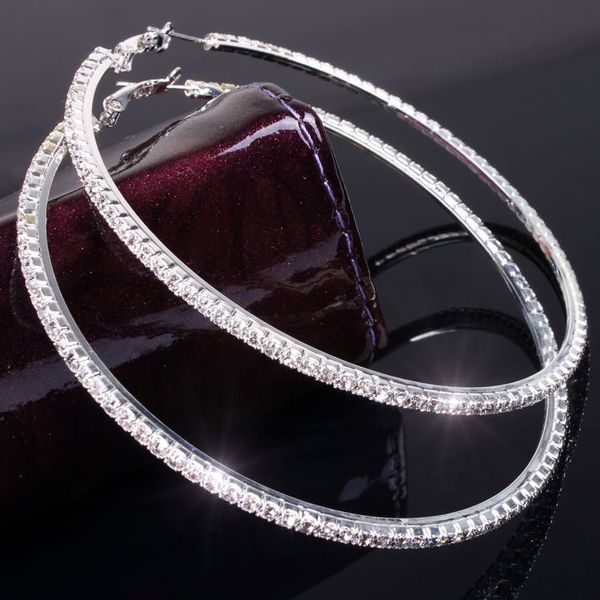 8cm diameter crystal big hoop loop earring women party club rhinestone hoop earring sparking, Golden;silver
8cm diameter crystal big hoop loop earring women party club rhinestone hoop earring sparking, Golden;silver