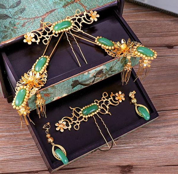 2018 new exquisite green simulation jade, ancient costume, headgear, chinese qipao ornament, classical accessories, Slivery;golden
2018 new exquisite green simulation jade, ancient costume, headgear, chinese qipao ornament, classical accessories, Slivery;golden