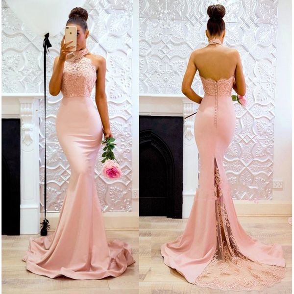 glamorous mermaid prom dresses halter pink lace appliques beadeds evening party dresses prom gowns formal dresses for women, Black
glamorous mermaid prom dresses halter pink lace appliques beadeds evening party dresses prom gowns formal dresses for women, Black