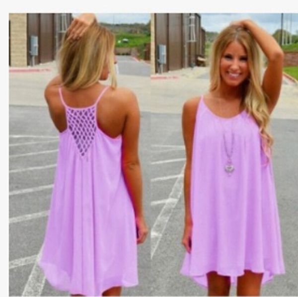 women beach casual chiffon dresses clothing female boho maxi strap spaghetti sleeveless dress loose holiday dress, Black;gray
women beach casual chiffon dresses clothing female boho maxi strap spaghetti sleeveless dress loose holiday dress, Black;gray