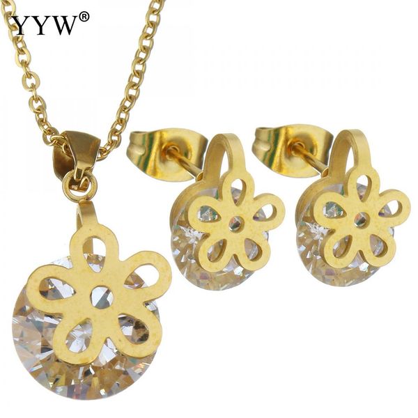 yyw stainless steel lovely flower necklaces sets gold color necklace earrings wedding jewelry for women statement jewelry sets, Silver
yyw stainless steel lovely flower necklaces sets gold color necklace earrings wedding jewelry for women statement jewelry sets, Silver