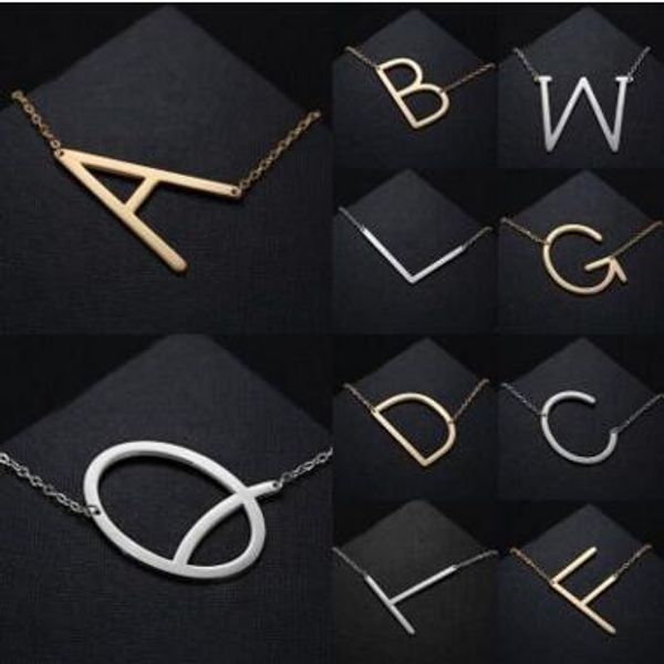 new stainless steel english a-z 26 letters initial necklace silver gold pendant chain for women house name fashion jewelry
new stainless steel english a-z 26 letters initial necklace silver gold pendant chain for women house name fashion jewelry