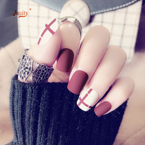 24 pcs boxed fake nails sets acrylic nude pink nail tips extension patch with glue manicure art design artificial false nails, Red;gold
24 pcs boxed fake nails sets acrylic nude pink nail tips extension patch with glue manicure art design artificial false nails, Red;gold