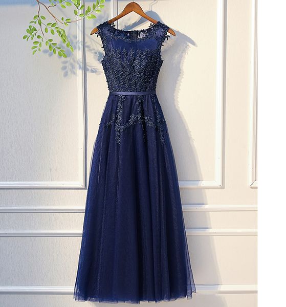 beaded scoop neck lace tulle a line evening dresses 2019 navy blue long evening gowns floor length formal dress, Black;red
beaded scoop neck lace tulle a line evening dresses 2019 navy blue long evening gowns floor length formal dress, Black;red