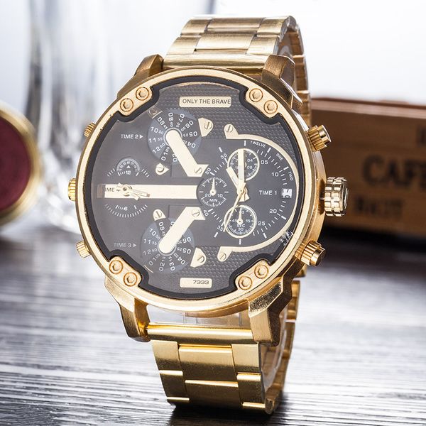 mens military watch casua big dial stainless steel watches two time zone quartz date wristwatches clock gifts relogio masculino, Slivery;brown
mens military watch casua big dial stainless steel watches two time zone quartz date wristwatches clock gifts relogio masculino, Slivery;brown