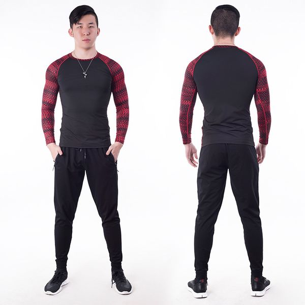 2019 running set men's gym clothes stretchy compression tights sportswear fitness training sports jogging suits 2 in1 set #17902, Black;blue
2019 running set men's gym clothes stretchy compression tights sportswear fitness training sports jogging suits 2 in1 set #17902, Black;blue