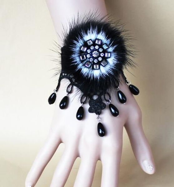 new fashion new mink hair beaded bracelet black lace bracelet with exaggerated personality wrist band refined classic elegant, Golden;silver
new fashion new mink hair beaded bracelet black lace bracelet with exaggerated personality wrist band refined classic elegant, Golden;silver